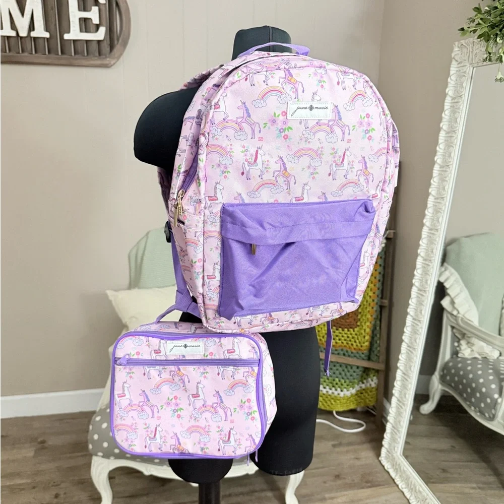 Jane Marie • Unicorn Backpack and Lunchbox Set